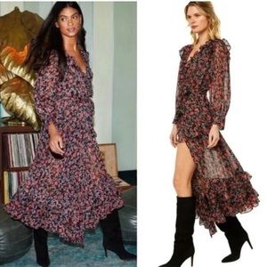 Miss Los Angeles Gabriela Dress in carnelian bloom